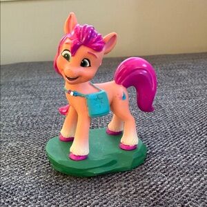 Hasbro Pink and Orange Tonies My little Pony character with Blue Saddle